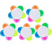Resaltadores de pétalos con forma de flor, rotuladores de acuarela 5 en 1 - Set de colores surtidos, ideal para escuela y oficina.