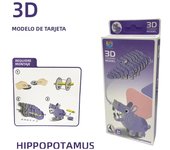 Children's 3D Puzzle Kindergarten Animal Puzzle Panda Squirrel Zebra Hippo Intelligence Early Education Toys Animal Model Paper
