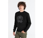 LOIS JEANS - Sudadera cuello caja con grafica heraldica