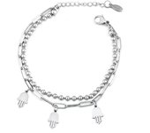New Good Luck Retro Bracelet 18CM Adjustable Stainless Steel Bangles Jewelry 2021 Fashion Simple Couple Bracelet For Women Gift