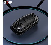 ABS Carbon Fiber Car Key Case Cover For Ford Focus 2 3 Ecosport C-Max S-Max Ka Mondeo Kuga Galaxy Fiesta Keychain Accessories