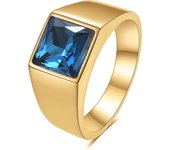 VQYSKO Big Square Cut Stone Signet Ring Exquisite Large Colour Quartz Cocktail Ring For Women Men Jewelry Party Gifts