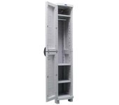 Plastiken taquilla 35x45x184 cm gris 95035