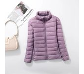 Plus Size Light Down Jacket Women Inner Cloth Autumn Winter Slim Short Stand Collar Warm White Duck Down Coat Women Outerwear