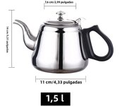 Tea Kettle with Filter Stainless Steel Teapot 1.2L/1.5L/2L Metal Coffee Pot For Hotboiling Pots Gas Induction Home Camping