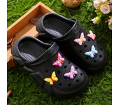 Casual Breathable Clogs With Cute Cartoon Charms For Girls, Slip-on Beach Slide, Anti Slip Garden Clog Shoes For Beaches