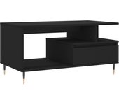 vidaXL Mesa de centro madera contrachapada 90x49x45 cm Blanco, Negro, Roble Sonoma Mesita de Salón o Comedor o Auxiliar Mesa de Café Meuble Salón