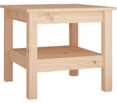 vidaXL Mesa de centro de madera maciza de pino 45x45x40 cm Natural, Blanco, Gris Mesita de Salón o Comedor o Auxiliar Mesa de Café Meuble Salón