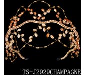 Crystal Winding Headband Fashion Hair Accessories Women Three-dimensional Leaf Crystal Headband Side Cute Hair Band Headwear