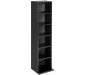 Tectake - Estantería para CDs con 6 compartimentos para 102 CDs 90 x 21 x 20 cm  Espacio de almacenamiento para hasta 102 CDs  Dimensiones (alto x ancho x fondo): aprox. 90 x 21 x 20 cm  Fácil de montar - pared posterior estable