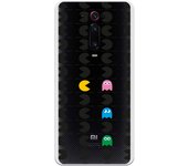 Funda compatible con Xiaomi Mi 9T (Redmi K20) - Patron Comecocos Negros Clear