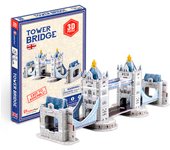 DAM. Puzle 3D torre de puente de Londres 11x7,5x32,5 cm. 33x8x11cm.
