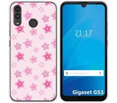 Funda Silicona para Gigaset GS3 diseño Flores Dibujos