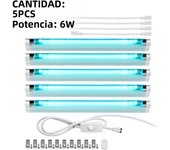 1-5Pcs Quartz Lamp UV Sterilizer Lamp 220V 110V 6W 8W T5 Tube Germicidal Light Bactericidal Ultraviolet Lamp Disinfection Deodor