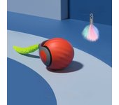 Smart Electric Cat Ball Toy, Automatic Rolling Ball with Faux Tail, USB Rechargeable Interactive Pet Toy for Teaser and Training