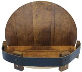 Handcrafted Liquor Bottle Display, Wall Mounted Whiskey Barrel Shelf, Vintage Round Wine Rack Whisky Display