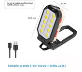 High Power LED Flashlight COB Work Light Portable Adjustable Waterproof Camping Lantern Magnet Design With Power Display
