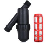 Filtro de malla 3/4" para tubería 25mm Capacidad de filtrado 120 Mesh. Sistema de Filtración para Agricultura riego gotagota protege el goteo del óxido la arena y otras impurezas que pueden obstruirlos Valido para Hidroponia,  Acuoponía, fuente de jardin