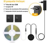COB 24V LED Strip Wireless PIR Human Motion Sensor LED Night Light RF Reciever Smart Induction Lamp For TV Kitchen Cabinet Stair