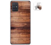 Tumundosmartphone Funda Gel Tpu para Samsung Galaxy A71 diseño Madera 02 Dibujos