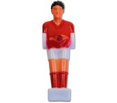 Jugador Futbolines Plastico Rojo Blanco 13mm 2495.04Futbolines,Jugadores Sueltos,Jugadores Futbolin,FutbolinesJugadores FutbolinJugadores Sueltos