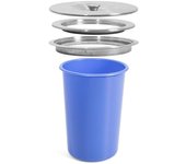 Cubo basura built-adaro 1x8l. inoxidable tapa de acero inoxidable ss201