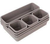 Organizador Ajustable De Cajones 8 Piezas Set Cajas De Almacenamiento Para Maquillaje Cosméticos Joyería Y Cocina Armario De Baño