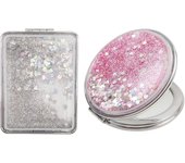 2PCS Espejo de Bolsillo Pequeño Espejo de Maquillaje con Aumento , Espejo de Viaje Portátil, Espejo de Bolso Espejo Compacto Plegable Portátil, Cuadrado y Redondo