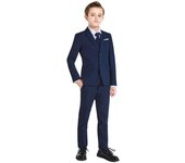 Boys Suits Colorful Formal Suits 5 Piece Slim Fit Dresswear Suit Set School Uniforms