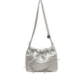 Bolso bandolera de mujer de tamaño pequeño, cartera de tendencia de moda, bolso de mano con diseño plisado de nicho francés