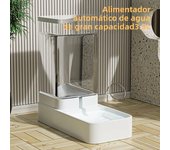Large capacity optional Automatic Cat Feeder & Water Dispenser with Gravity Food Storage Container for Cats and Dogs