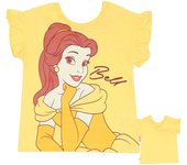 New Summer Kids Girls Princess T-shirt Cotton Cartoon Printed Mermaid Belle Rapunzel Short Sleeved Cute Thin Tee K6722