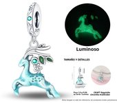 Original Charms 925 Silver Luminous Secret Elk & Green Apple Charm Fits Pandora Original Bracelet For Women Diy Jewelry Gift New