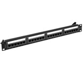 PATCH PANEL LANBERG 24 PUERTOS 1U 19? CAT.6A UTP NEGRO