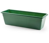 CABLEPELADO Jardinera plástico, Jardinera para balcón, Macetero Rectangular, Maceta Rectangular, Apto balcón, jardín, Patio, Interior o Exterior (Verde, 50 cm)