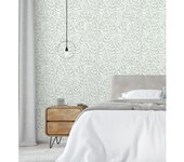 Muestra DIN A4 de Papel pintado vinílico ecológico con diseño de silueta de hojas con textura - Lost Garden 680844 de GAULAN