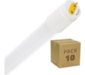 Ledkia Tubo LED T8 G13 150 cm Cristal Conexión un Lateral 22W 120lm/W (Pack 10 un) No Flicker 3000K Blanco Cálido No