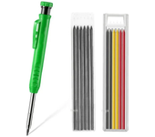 Solid Carpenter Pencil Built-in Pencil Sharpener Suitable for Woodworking Architect's Mechanical Pencil Deep Hole Marking Kit