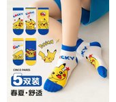 5 Pairs Spiderman Cotton Children's Socks iron Man Hulk Thor Anime kids Boys Short Socks Cartoon Baby Spring Summer Sock Y