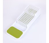 Organizador de cuchillos, capacidad para 9 cuchillos, organizador de cocina y cajón, compacto