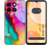 Tumundosmartphone Funda Silicona para Zte Blade A35 / A55 diseño Mármol 15 Dibujos