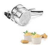 Trituradora de patatasmultifuncionales de Maple inoxidable para puré de patatasFrutas, verduras, prensasde ajo y Manzana, Apto para lavavajillas