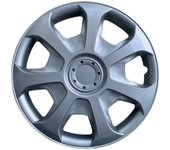 AUTOZOCO Tapacubos universales, Juego de 4 Tapacubos 14 Pulgadas, Tapacubos Coche, Tapacubos Furgoneta, ABS Resistente a Fuertes Impactos, con Anillo sujeción Ajustable, Diseño Porto, 14 Pulgadas