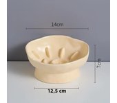 Cat Food Bowl Ceramic Elevated Cats Small Dogs Slow Feed Bowls Anti-choking Pet Eating Feeders Anti-gulping Puppy Supplies