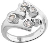 Folli Follie Anillo Mujer 3R9S170C-52 Plata de Ley Talla 52 Elegante Diseño
