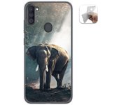 Tumundosmartphone Funda Gel Tpu para Samsung Galaxy A11 / M11 diseño Elefante Dibujos