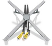 Aisens soporte de sobremesa ajustable para portatil / tablet - usb-c - docking 4 en 1 - color gris