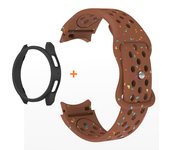 Soft Silicone Strap+Case for Samsung Galaxy Watch 7 6 5 4 40/44mm 5Pro45mm Sport Band for Galaxy Watch6 Classic 47/43mm Bracelet