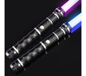 REikirc 2 in 1 Lightsaber 15 Colors 17 Pixel Light Effects Light Saber Metal Laser Sword Rechargeable Toys Party Luminous Swords