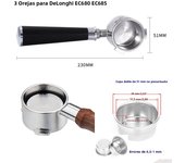 51mm Coffee Bottomless Portafilter Stainless Steels For Delonghi EC680 EC685 Replacement Filter Basket Espresso